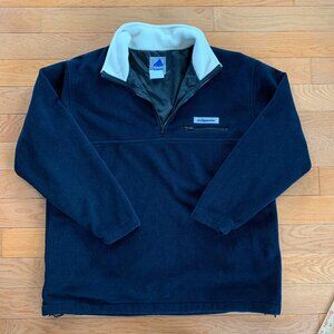 Vintage VTG 90s Liquid‎ Fleece Pullover 1/4 Zip Mens L Blue Skater Brand Y2K